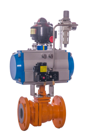 气动加长定制衬氟放料阀