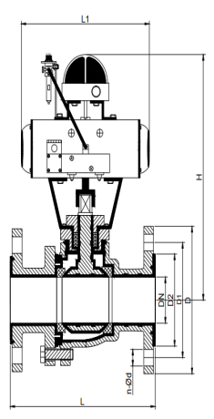 气动加长定制衬氟放料阀